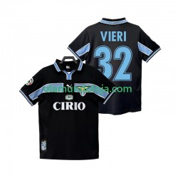 Camisola SS Lazio VIERI 32 Retro Homem Equipamento Segundo 1998 1999 Manga Curta